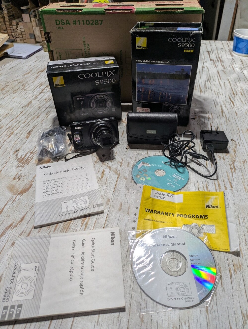 Nikon COOLPIX S9500 Compact Digital Camera Black Bundle